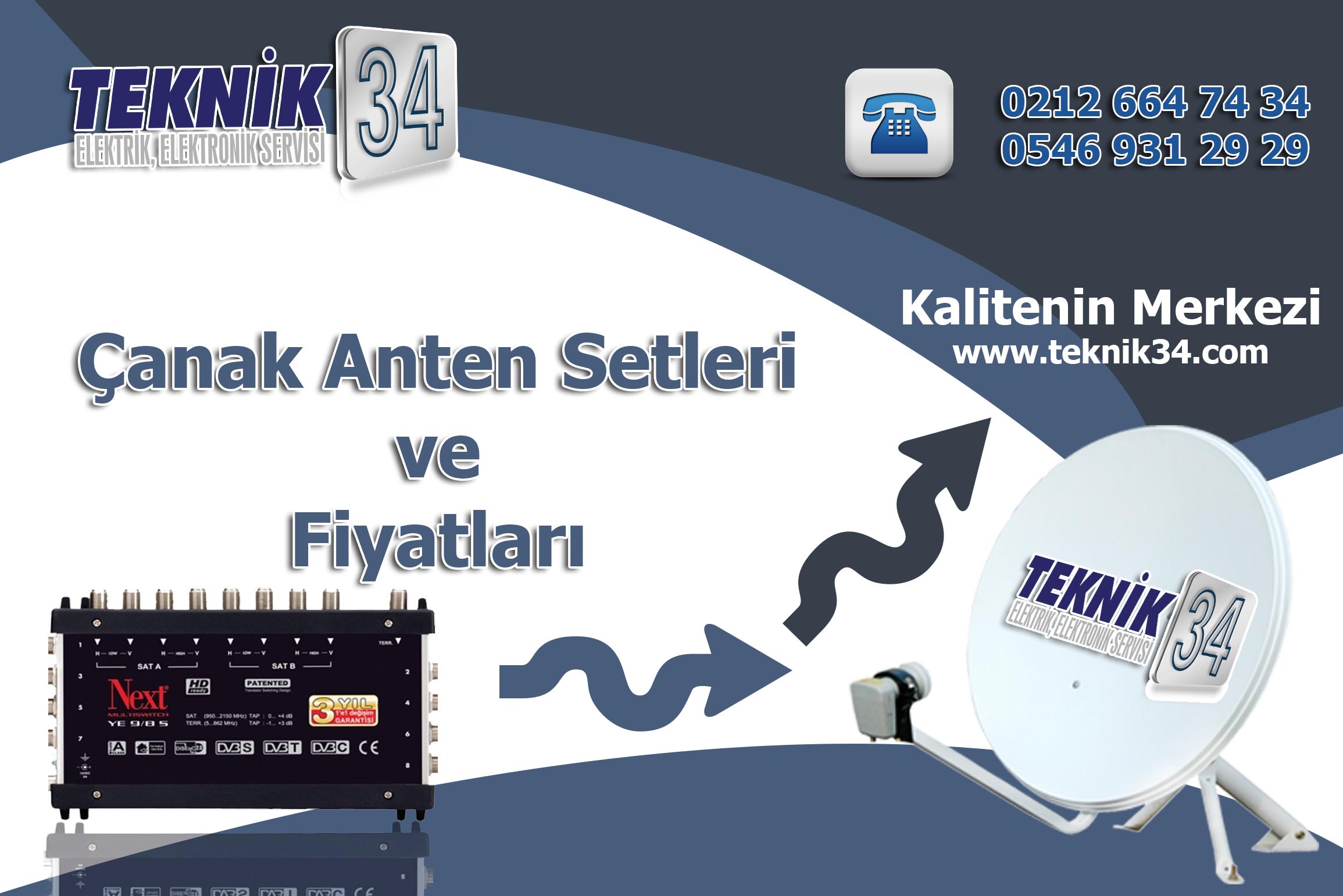 Çanak Anten Seti Fiyatları Teknik 34